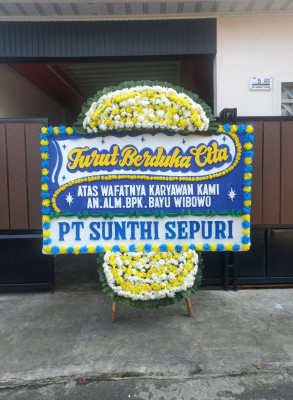Papan Bunga Duka di Tomohon Timur